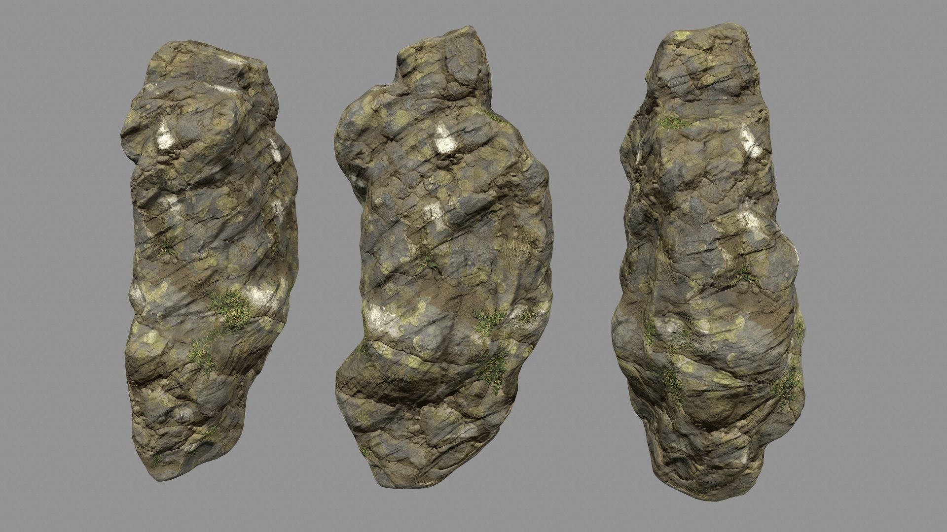 mossy rocks 3D model_14