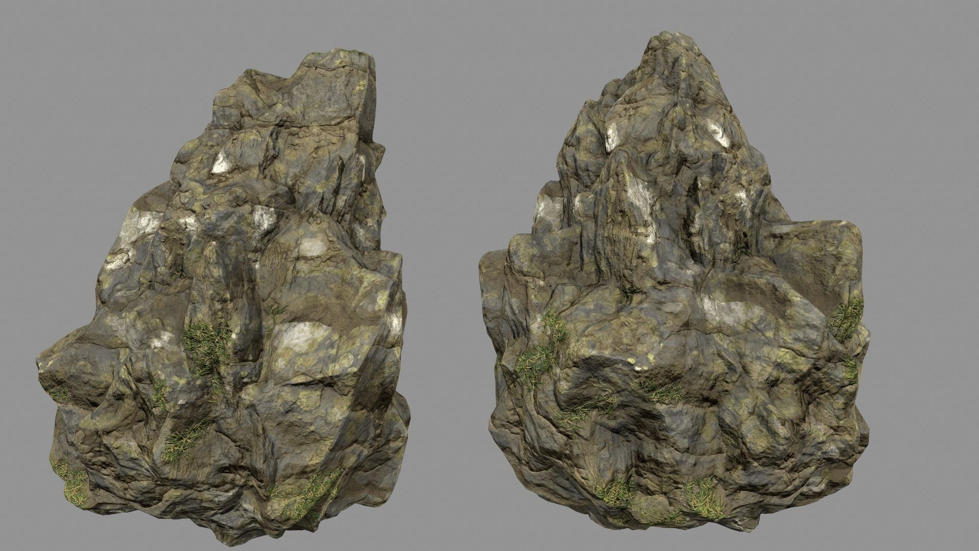 mossy rocks 3D model_12