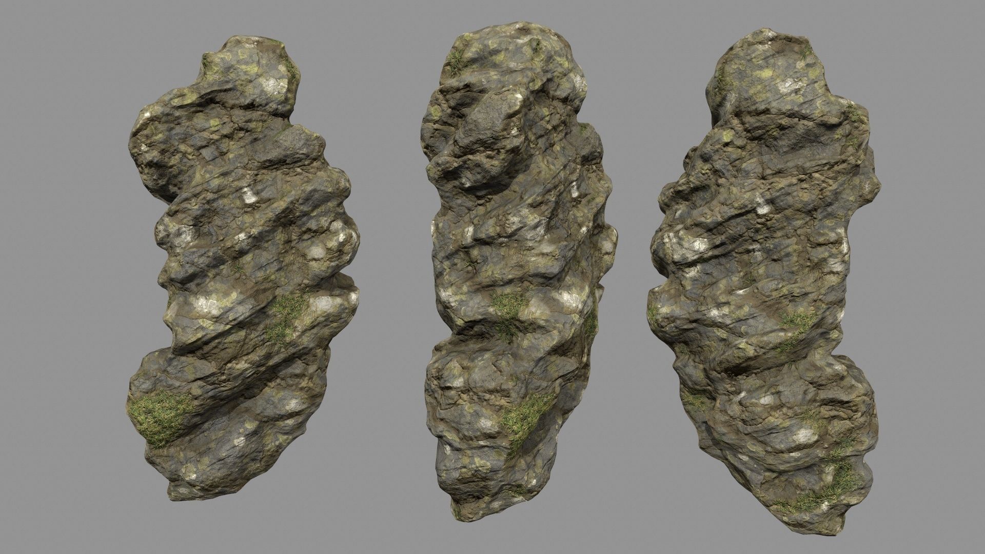 mossy rocks 3D model_13