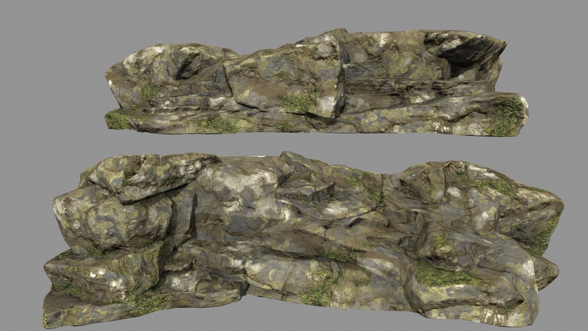 mossy rocks 3D model_23