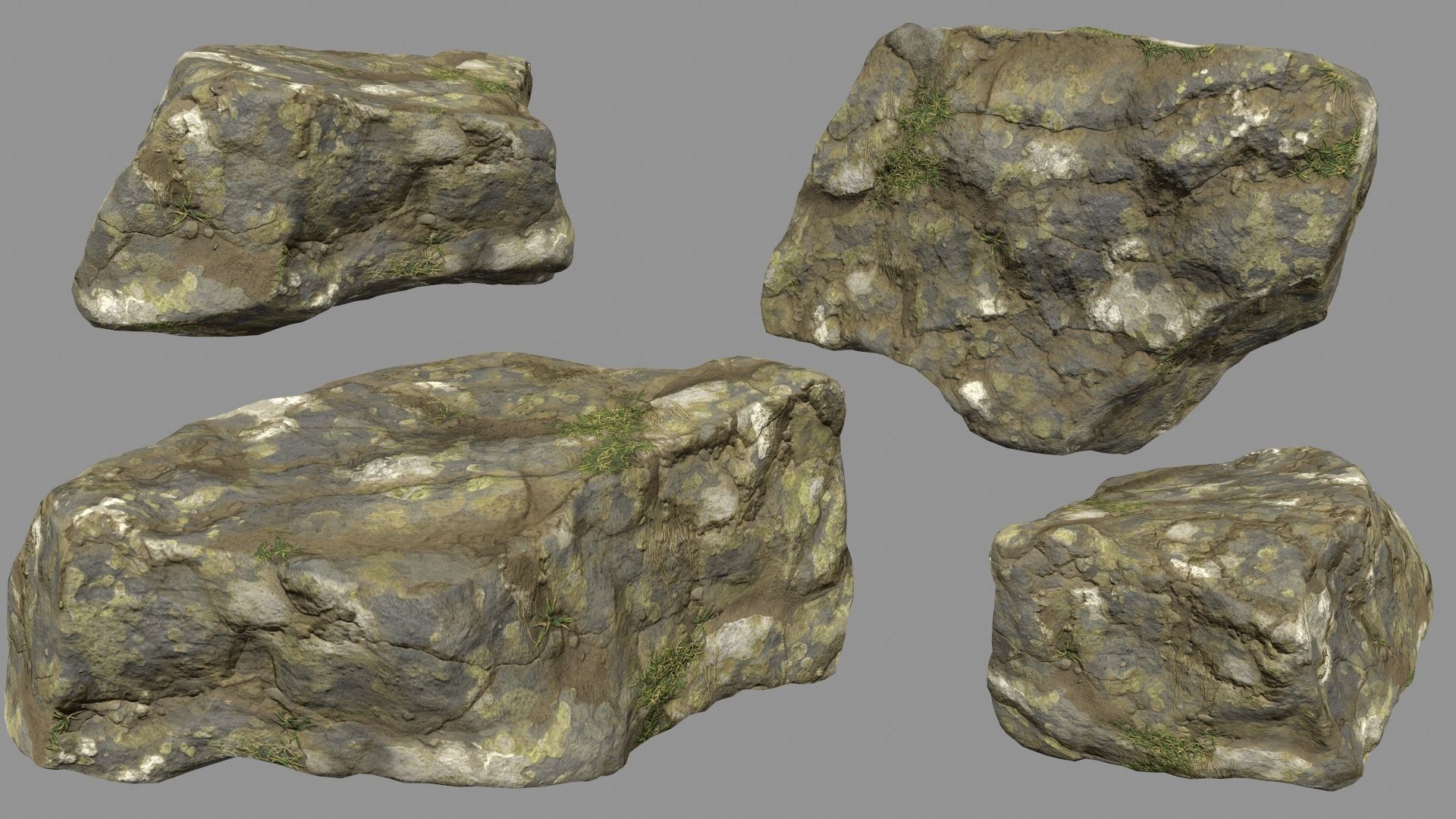 mossy rocks 3D model_16