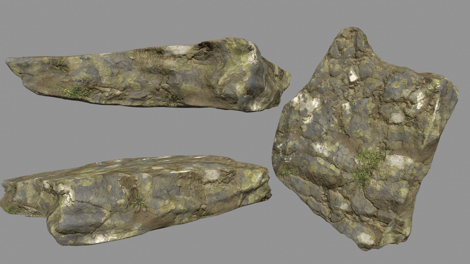 mossy rocks 3D model_20