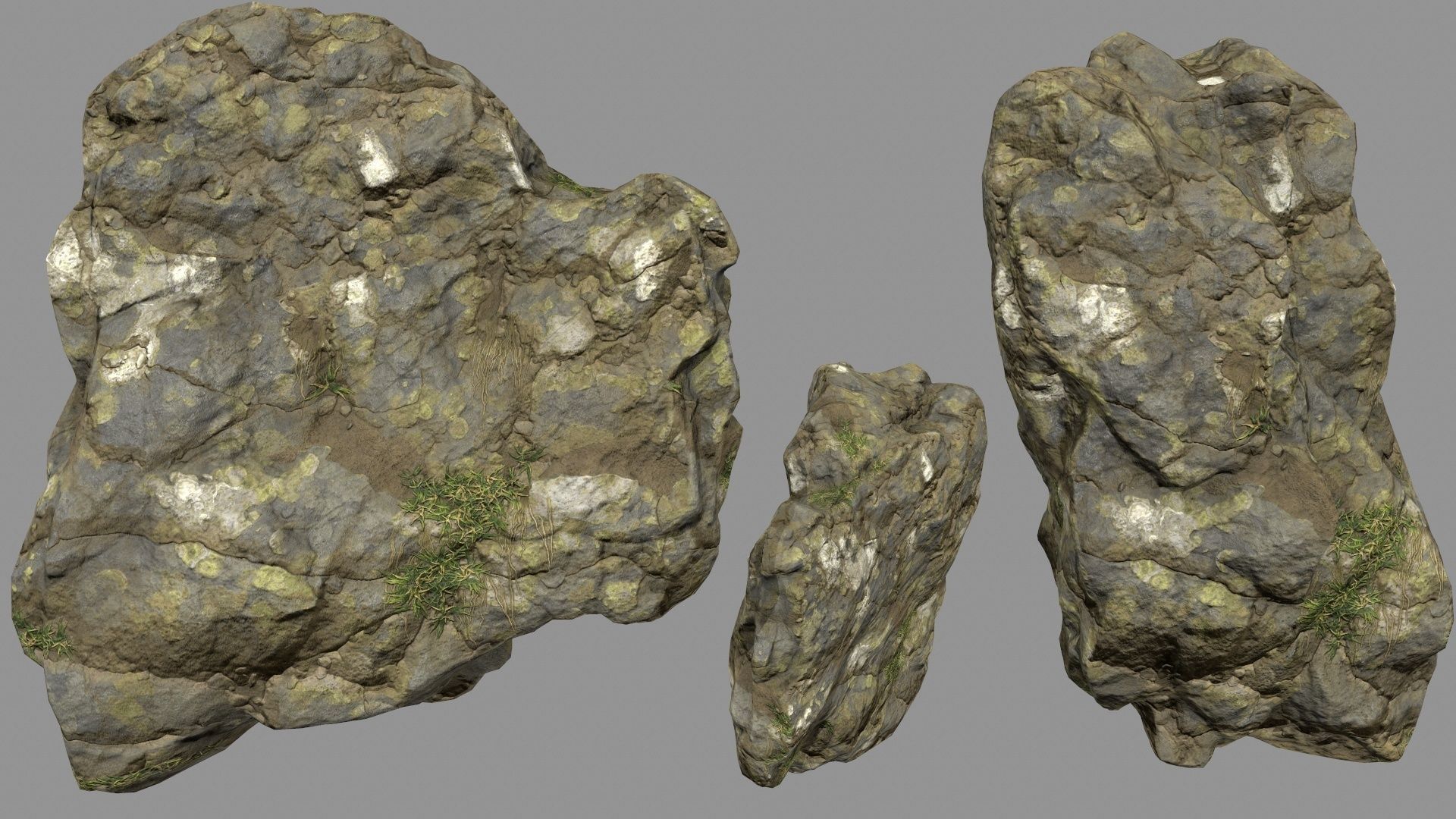 mossy rocks 3D model_19