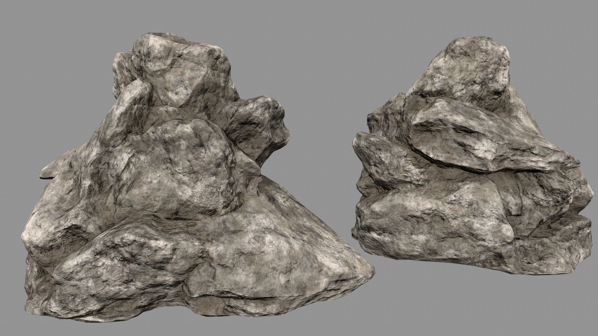 desert rocks Low-poly 3D model_6