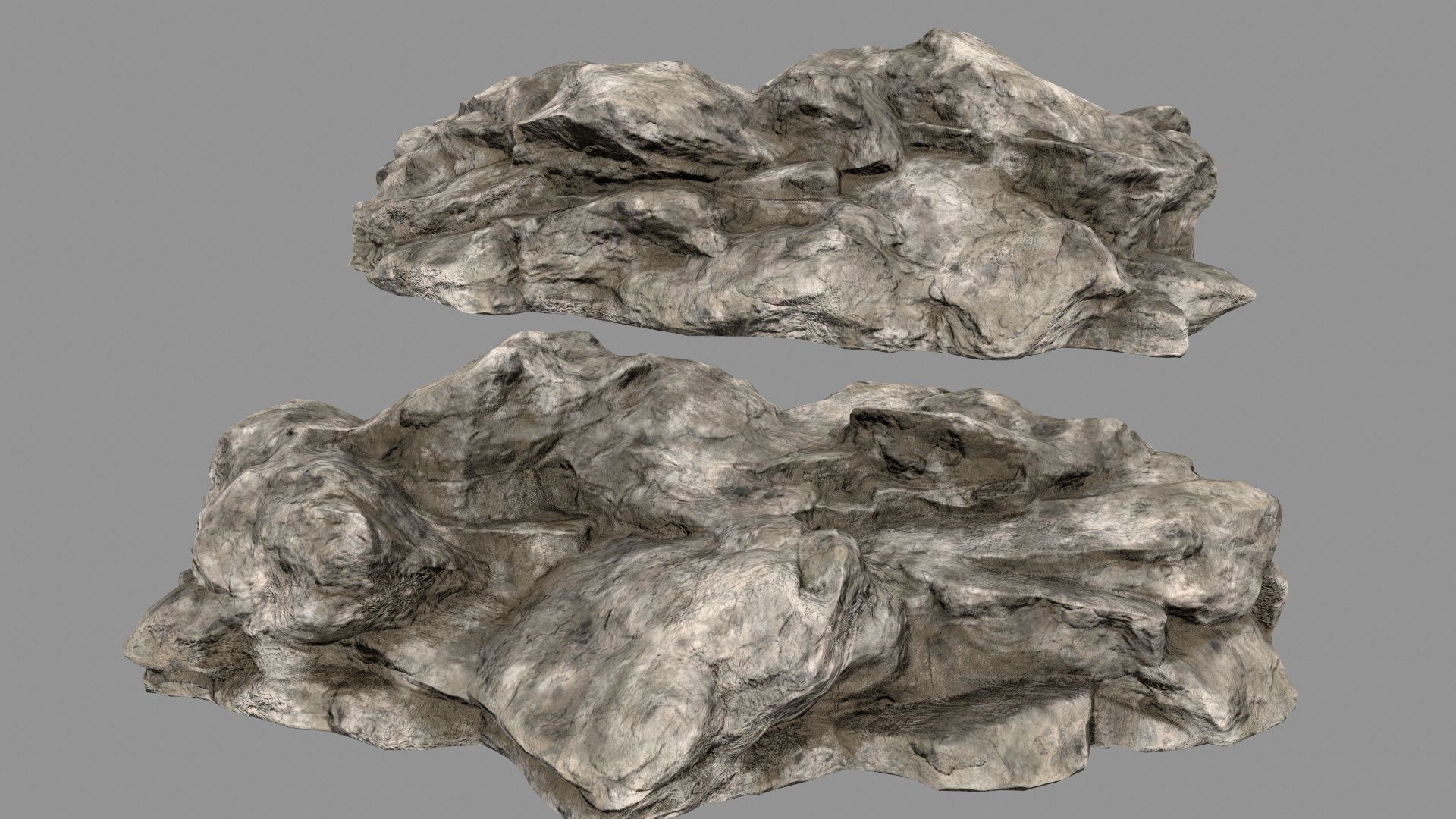 desert rocks Low-poly 3D model_4