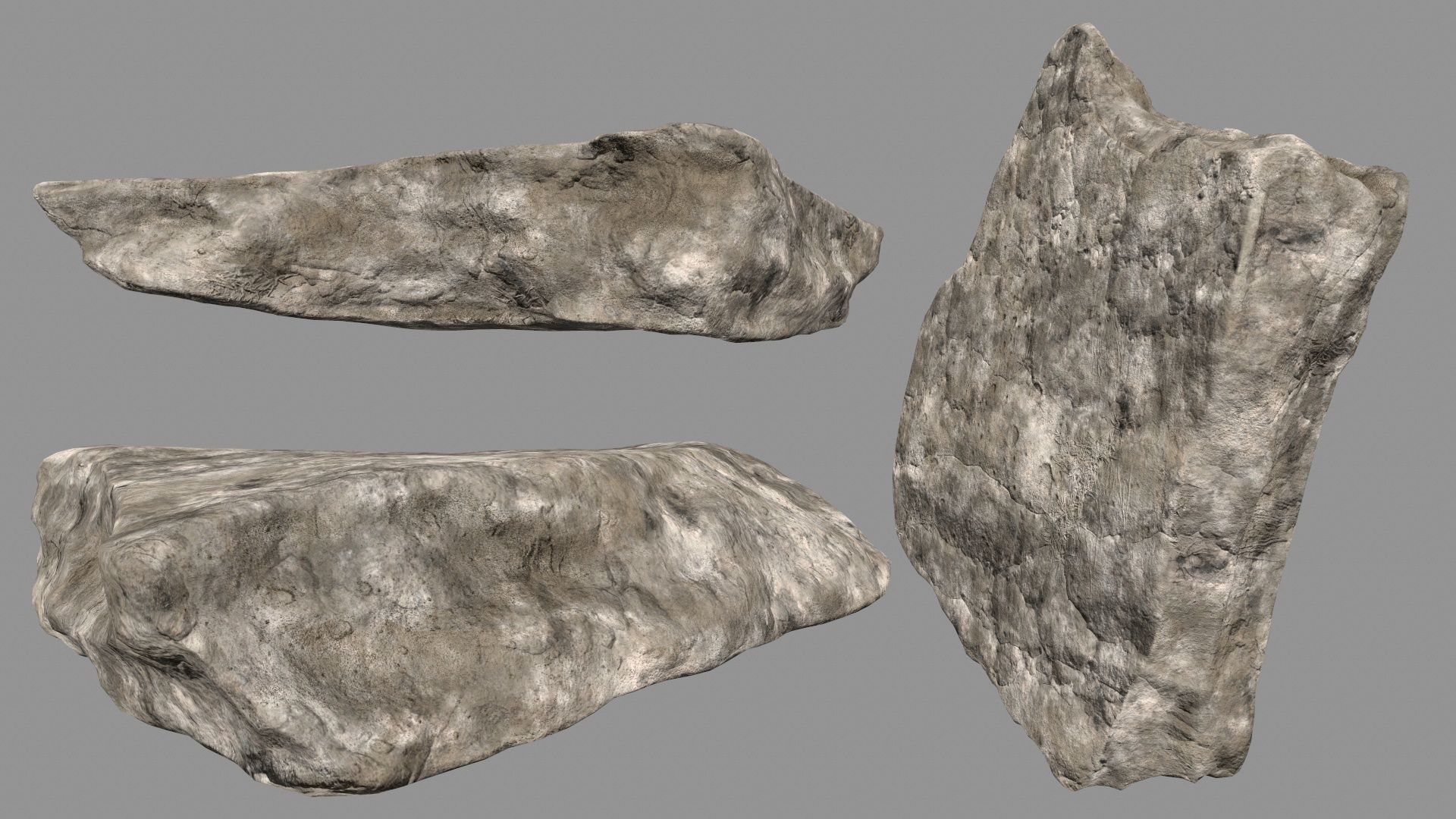 desert rocks Low-poly 3D model_17