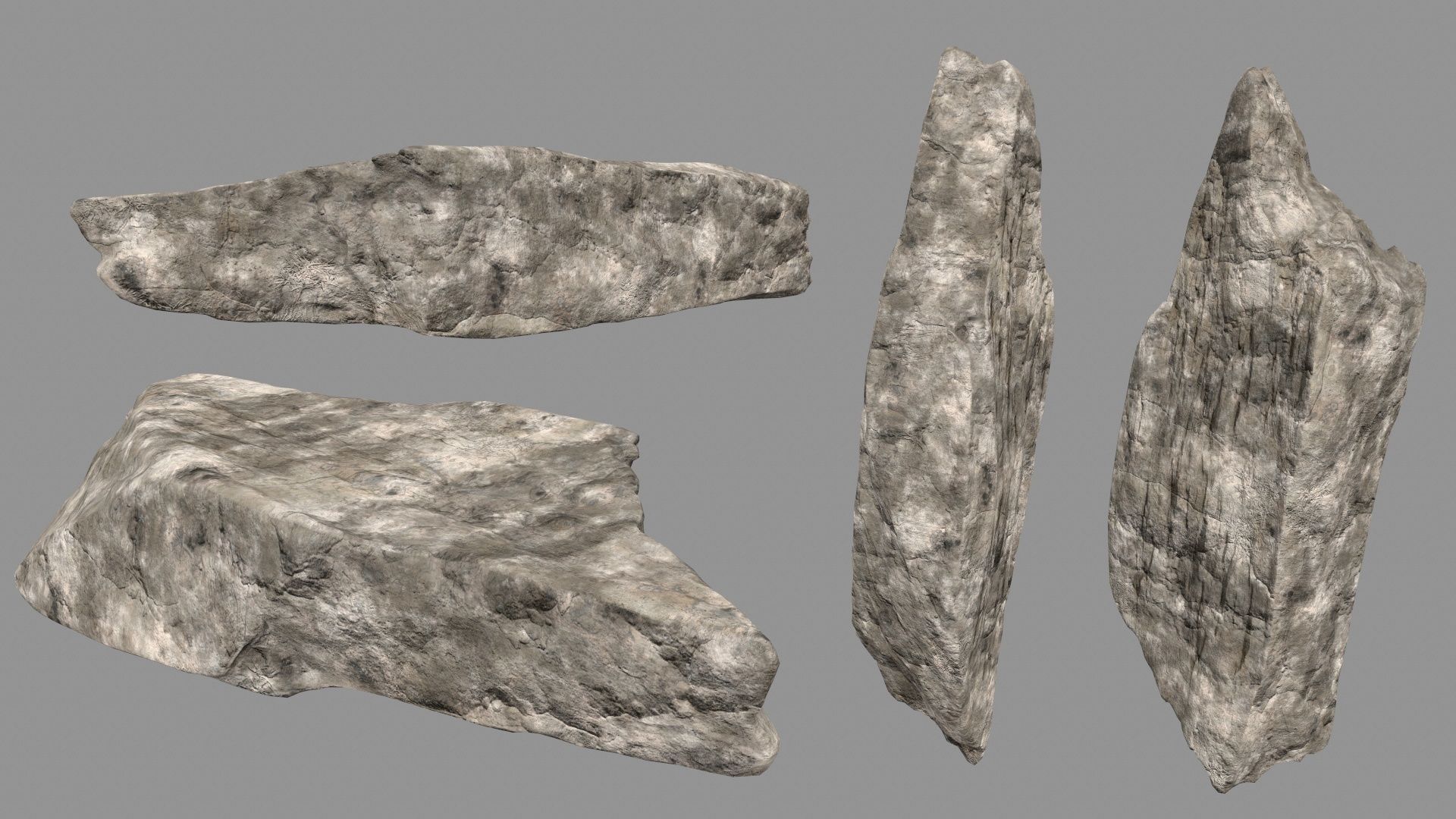 desert rocks Low-poly 3D model_20