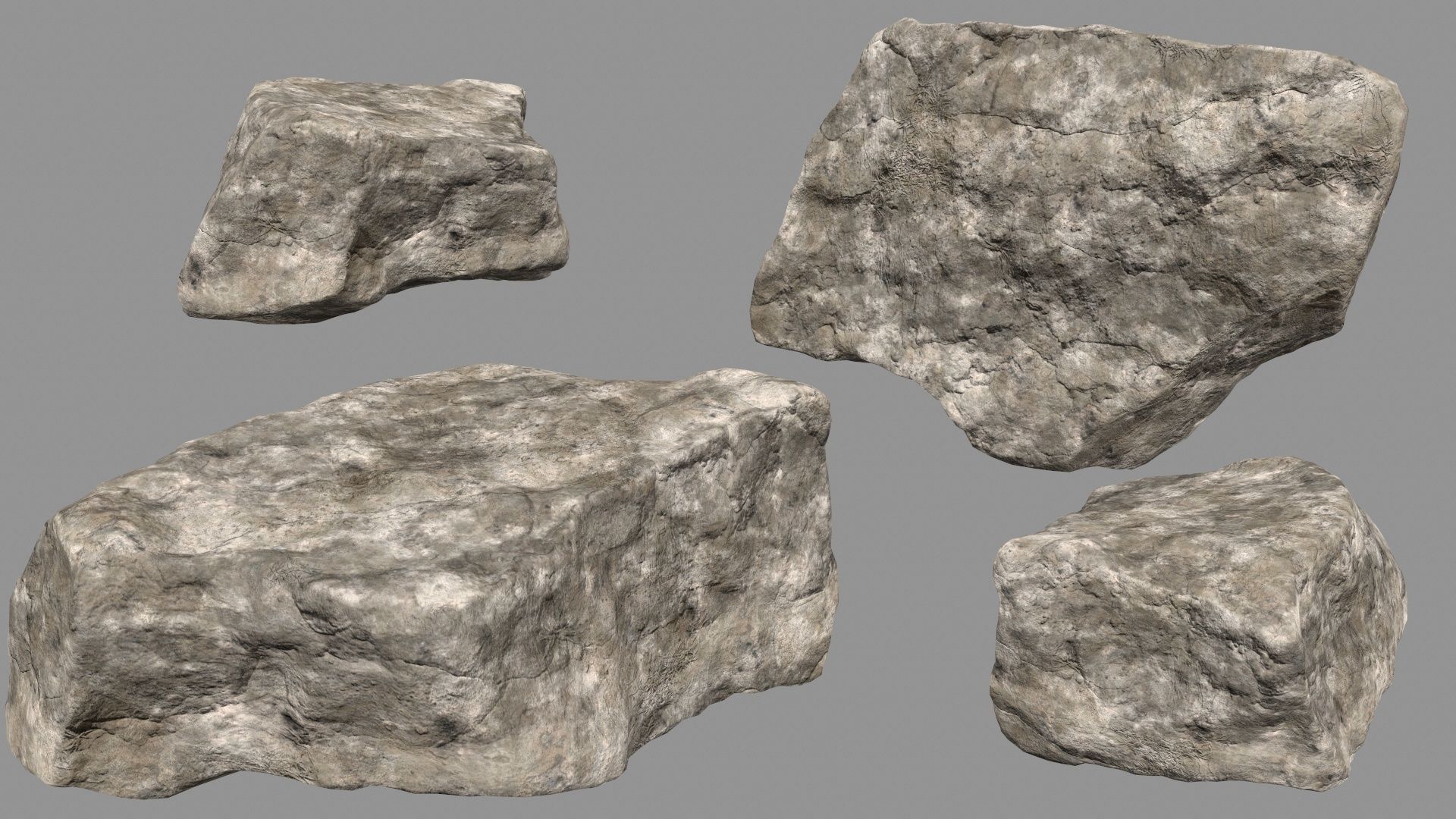 desert rocks Low-poly 3D model_21