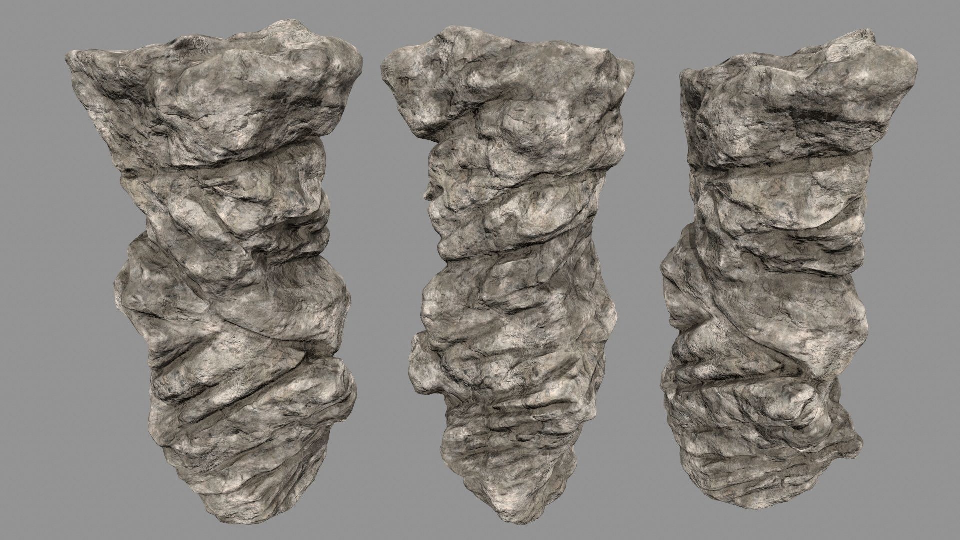 desert rocks Low-poly 3D model_8