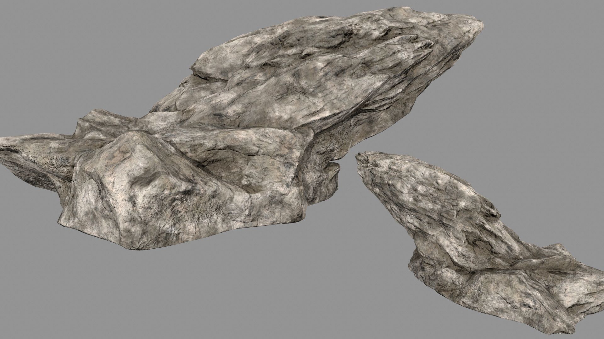 desert rocks Low-poly 3D model_5