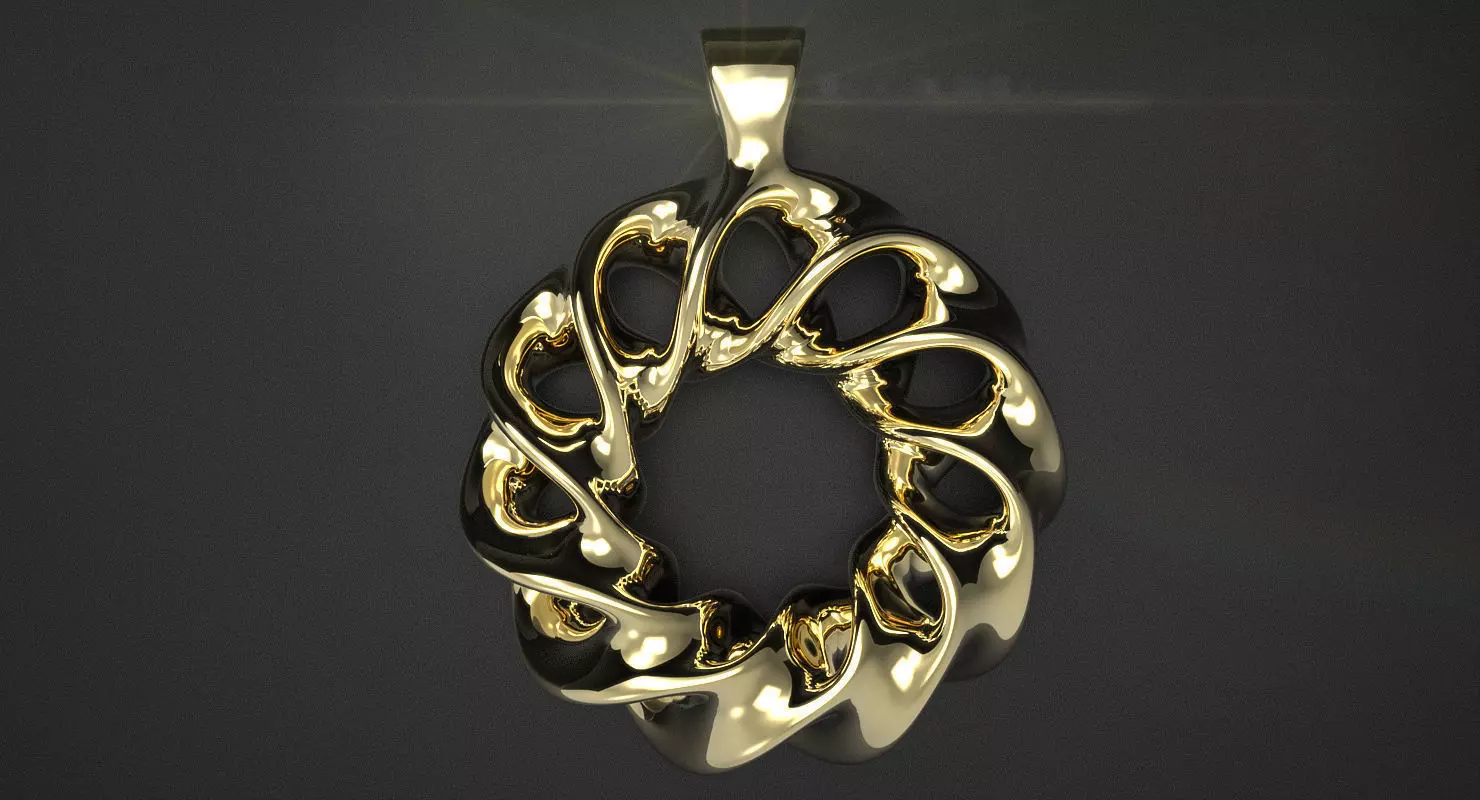 Math Object 0066 - Scherk-Collins Torus Pendant 3D print model
