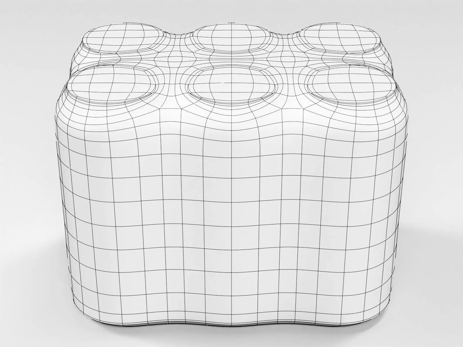 6 Pack 440ml cans in a plastic shrinkwrap 3D model_3