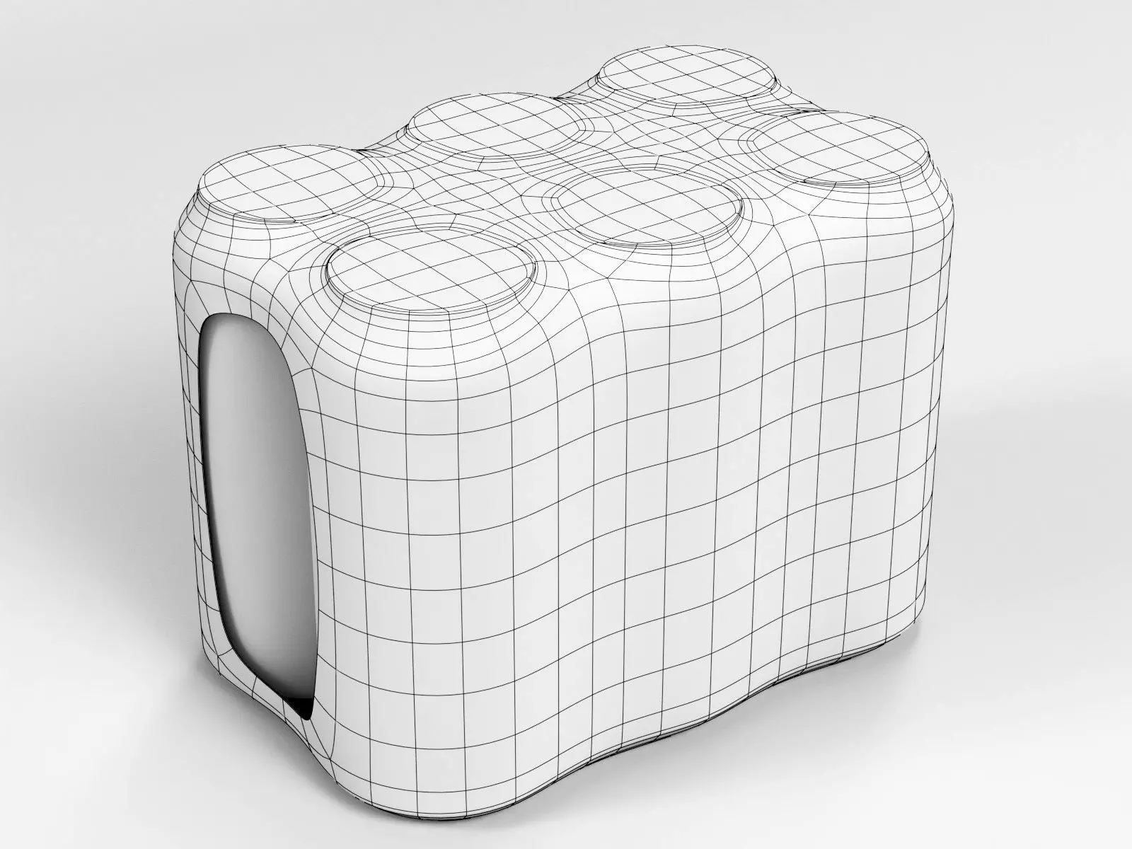 6 Pack 440ml cans in a plastic shrinkwrap 3D model_1