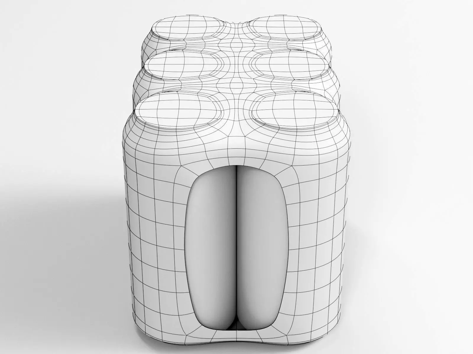 6 Pack 440ml cans in a plastic shrinkwrap 3D model_5