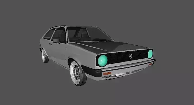 Volkswagen Gol BX MK1  Low-poly 3D model