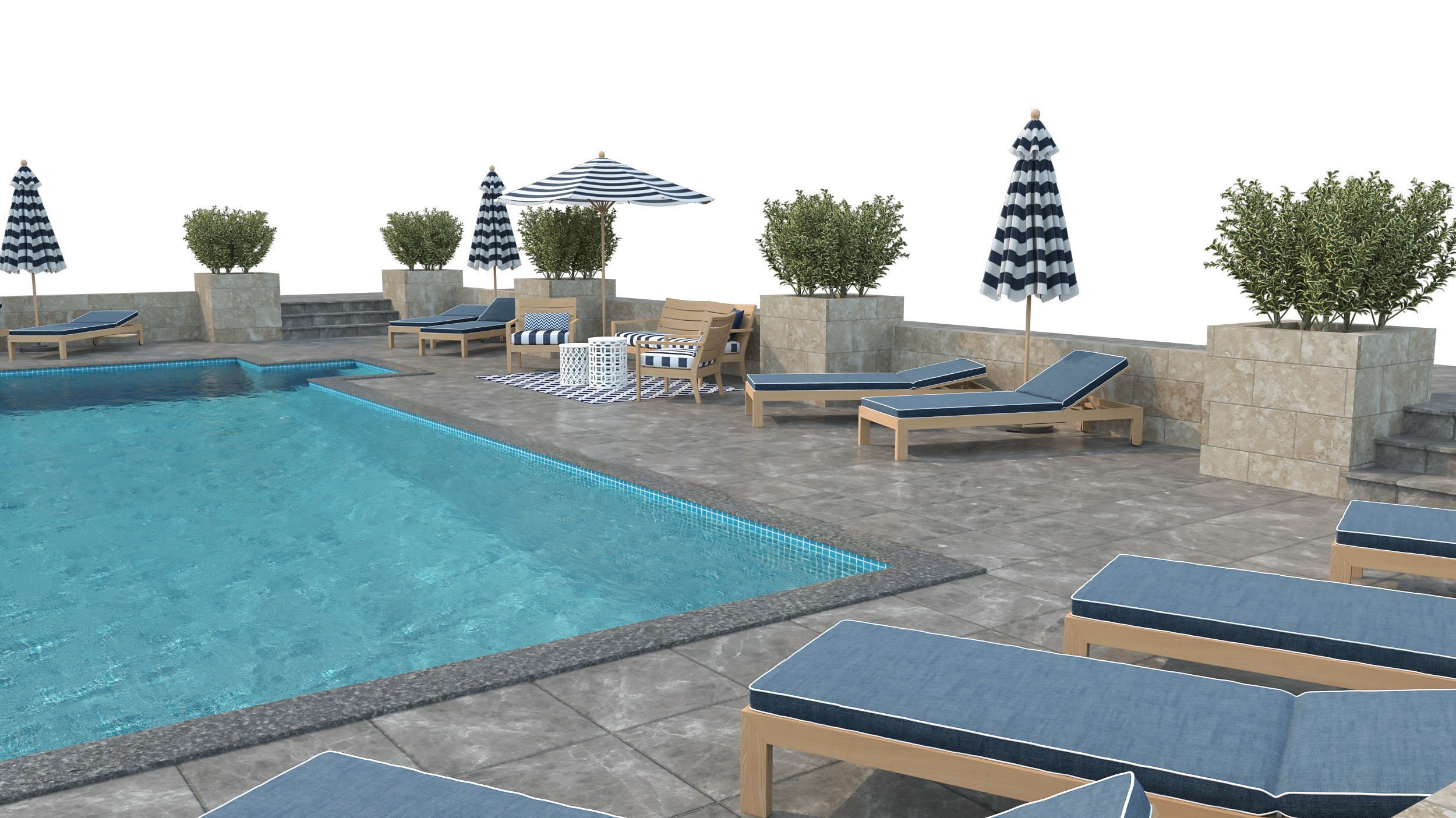 Swimming Pool -7 3D model_6