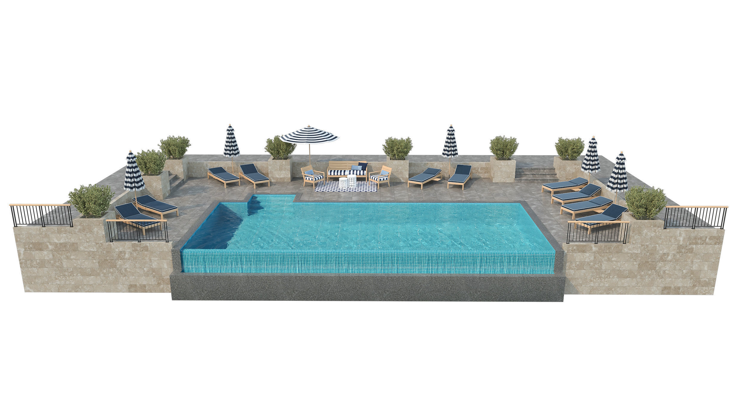 Swimming Pool -7 3D model_3