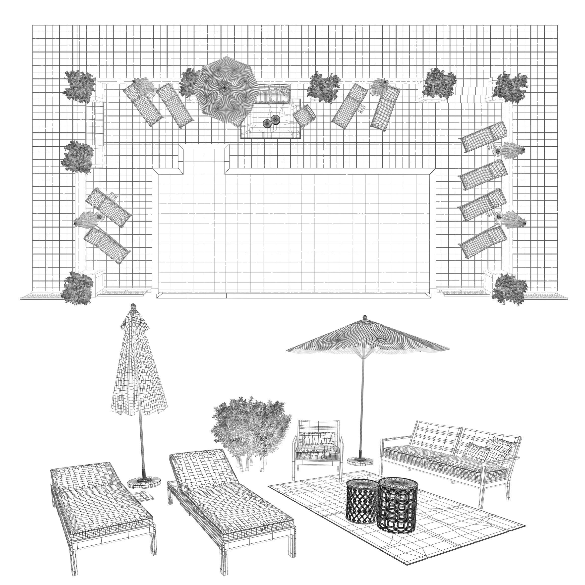 Swimming Pool -7 3D model_2
