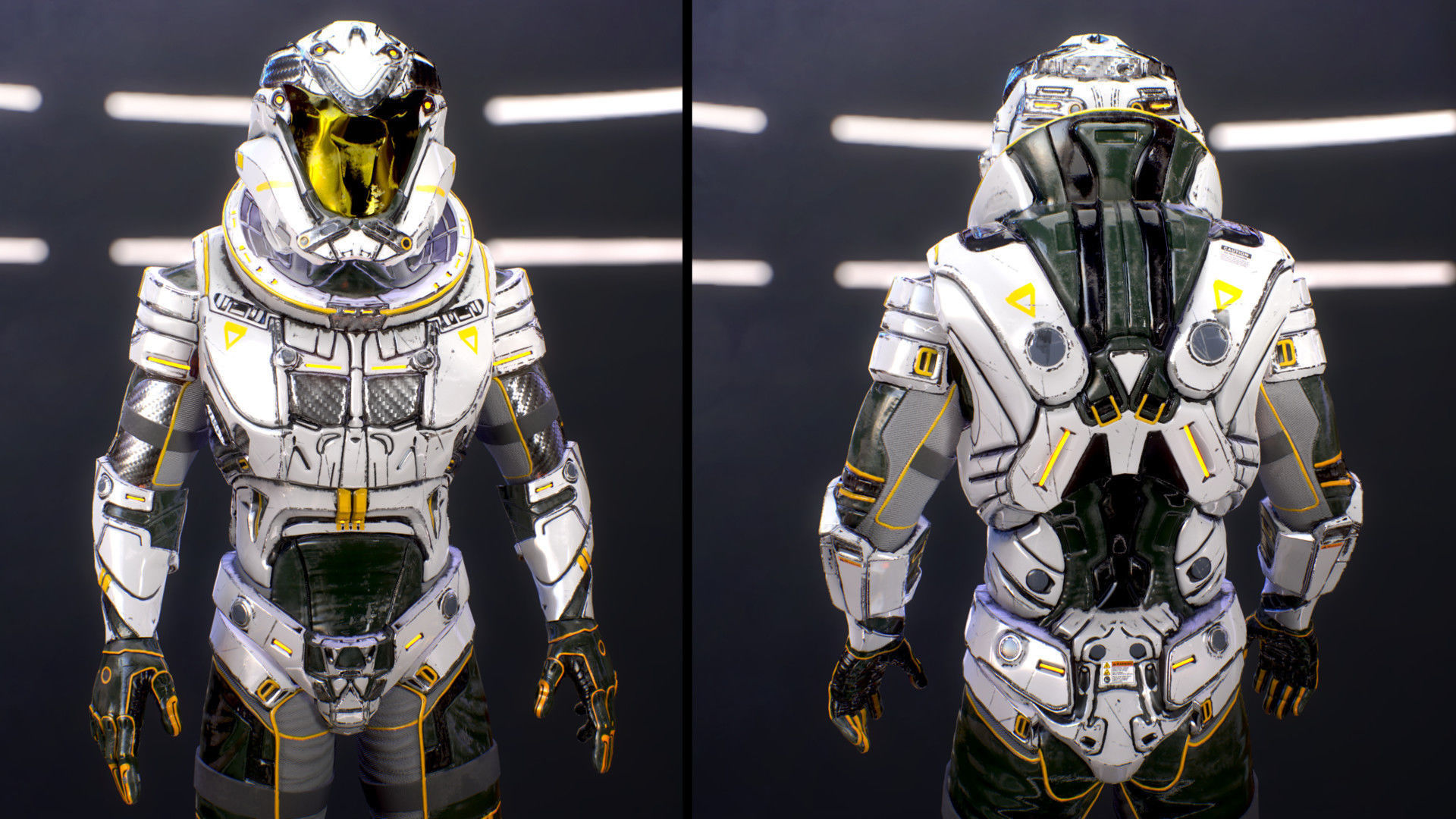 Sci-Fi Armor 7 Low-poly 3D model_6