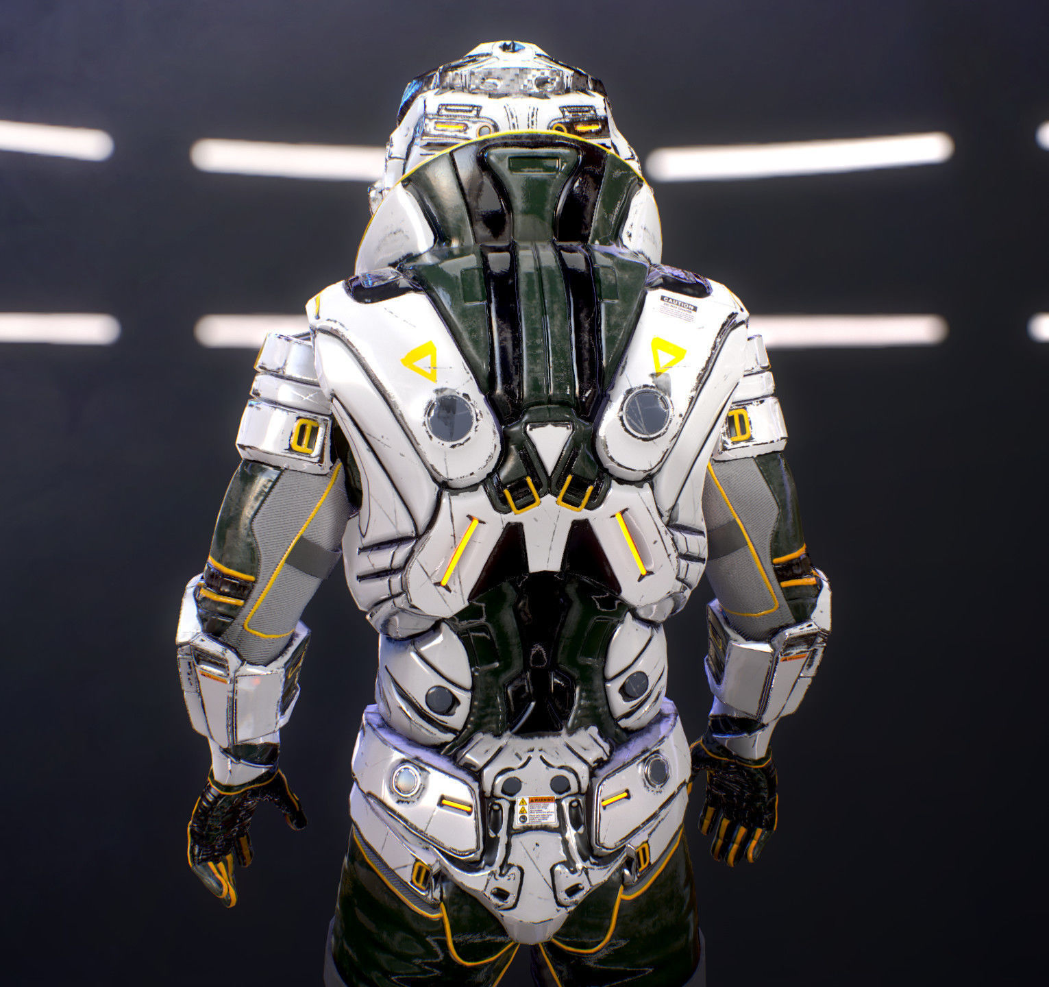 Sci-Fi Armor 7 Low-poly 3D model_8
