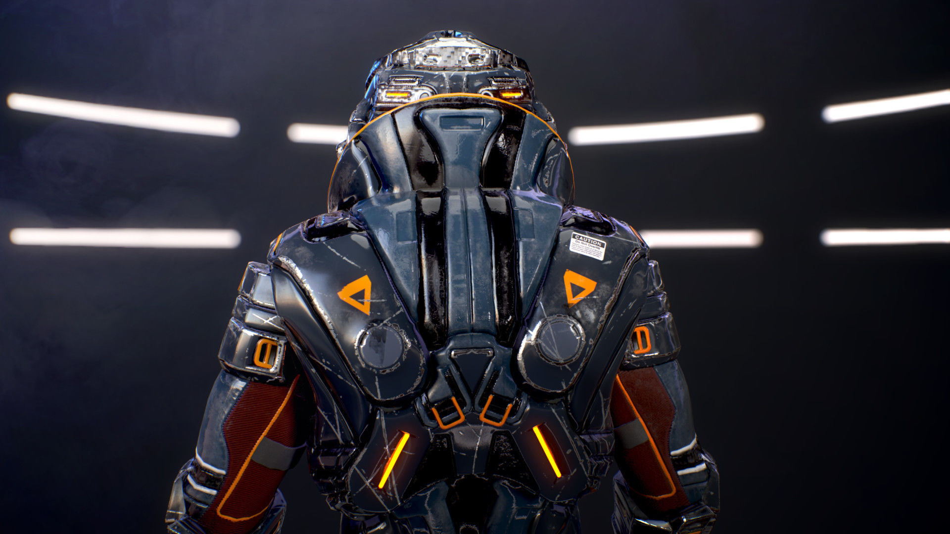 Sci-Fi Armor 7 Low-poly 3D model_9