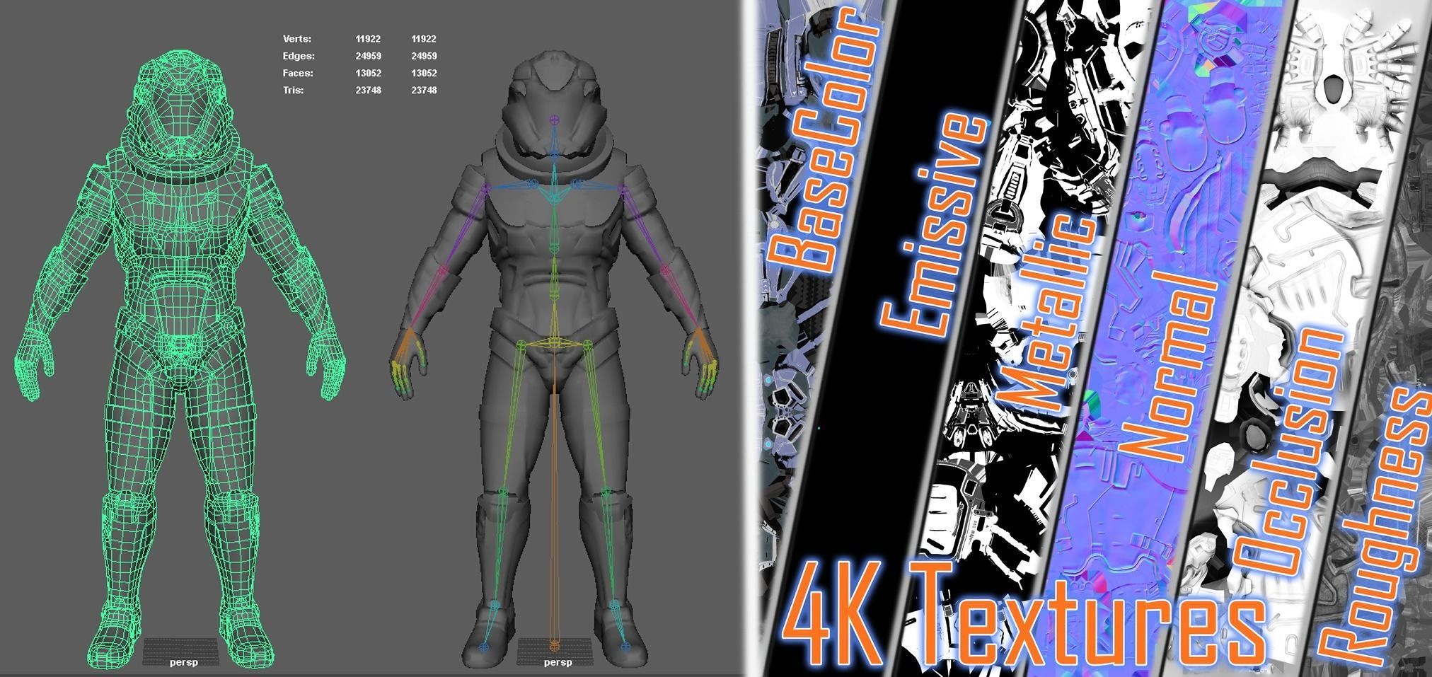 Sci-Fi Armor 7 Low-poly 3D model_16