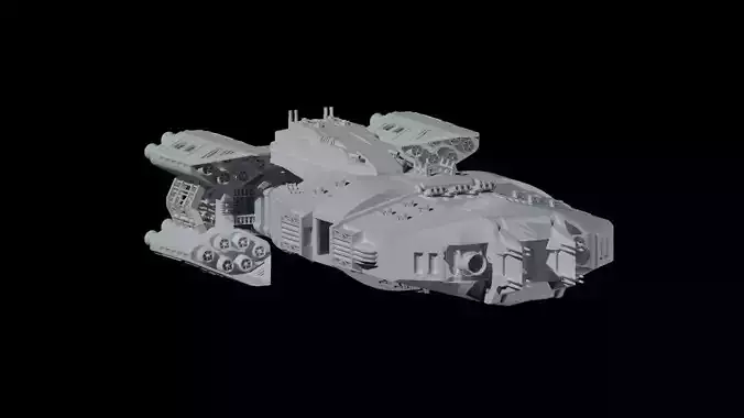 The spaceship Dreadnought 3D model