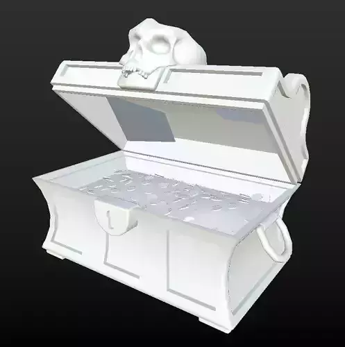 HIE Clean Treasure Chest D180326  Low-poly 3D model