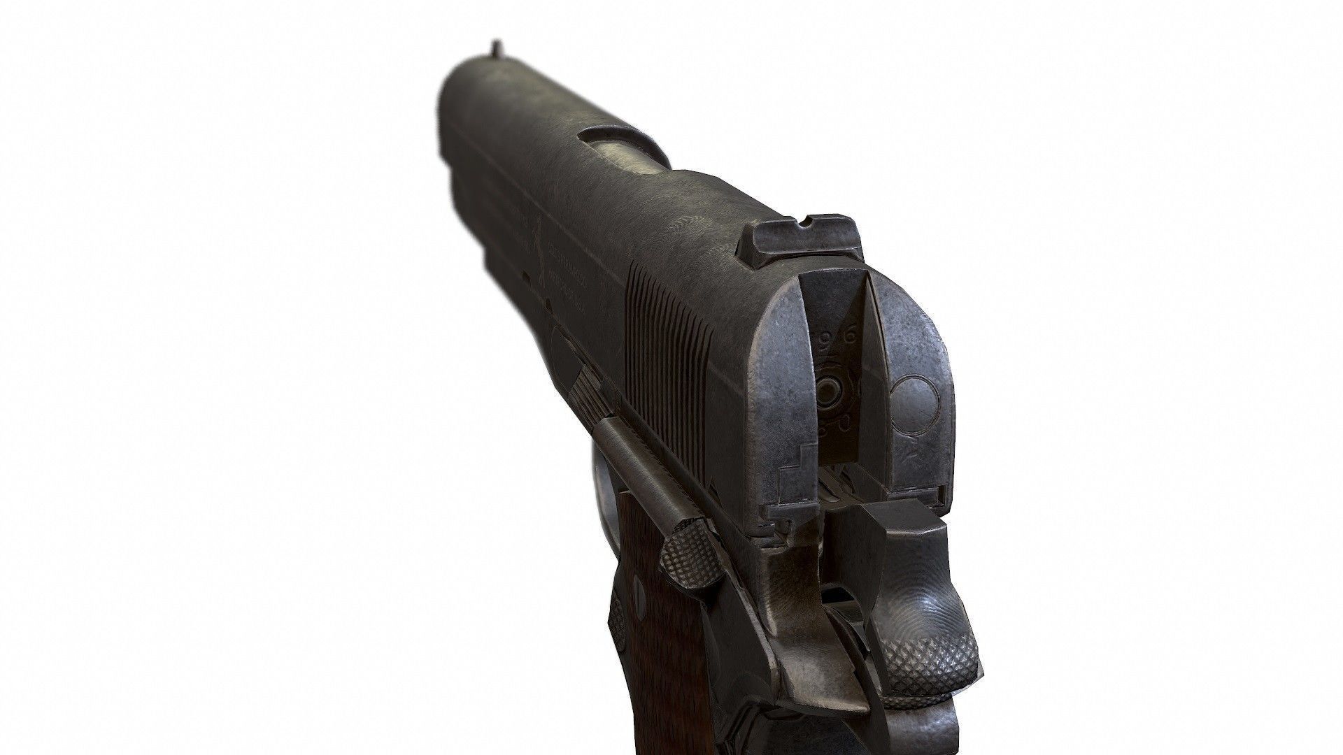 Colt M1911 Low-poly 3D model_9