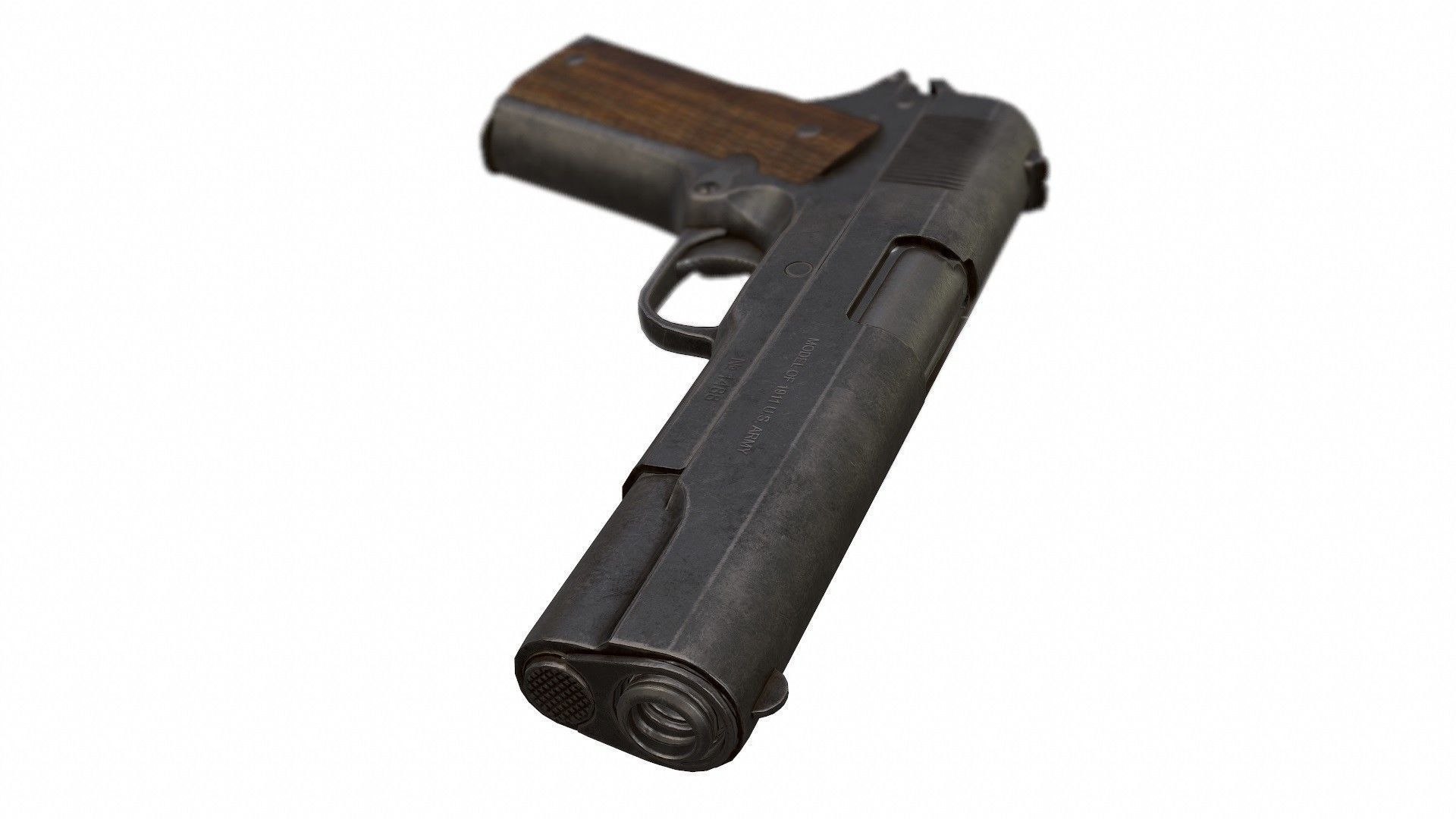 Colt M1911 Low-poly 3D model_7