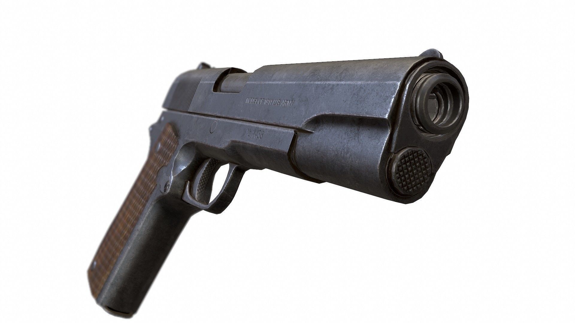 Colt M1911 Low-poly 3D model_11