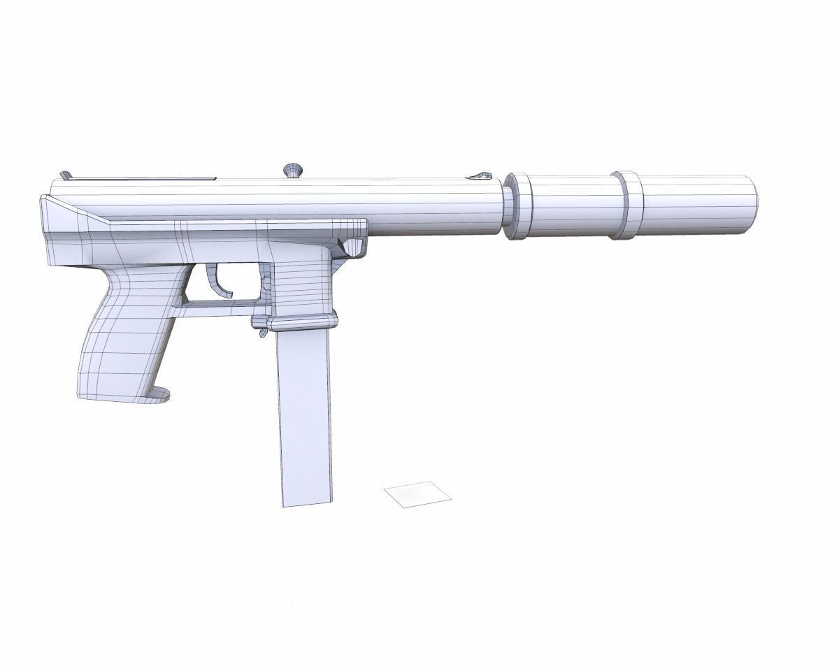 Intratec Tec 9 Low-poly 3D model_22
