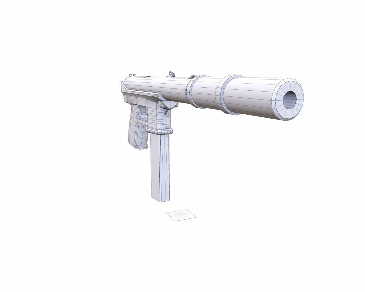 Intratec Tec 9 Low-poly 3D model_24