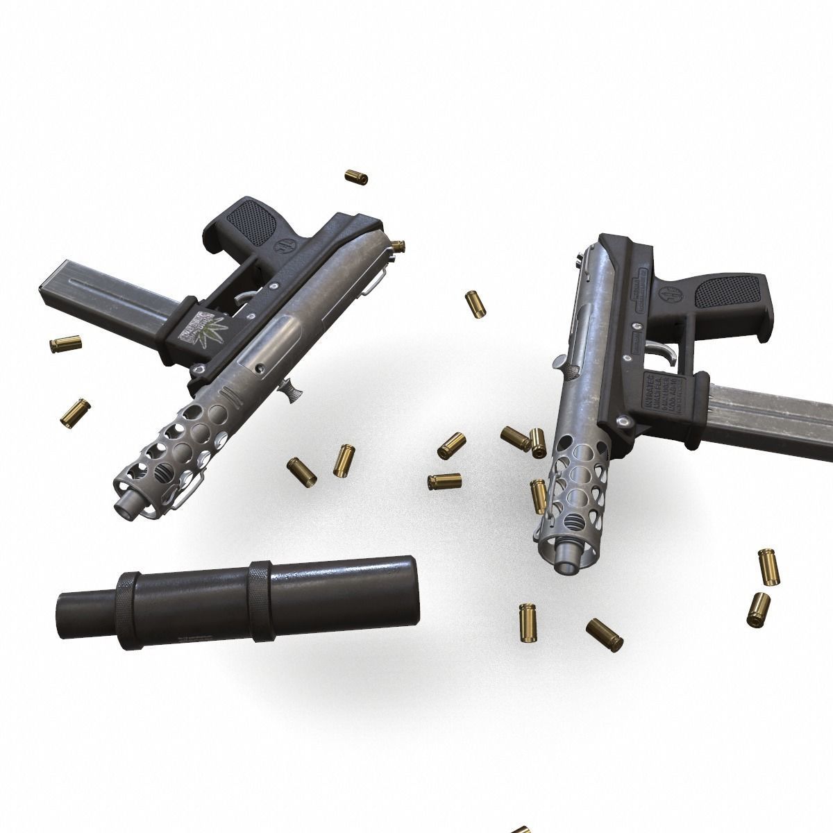 Intratec Tec 9 Low-poly 3D model_17