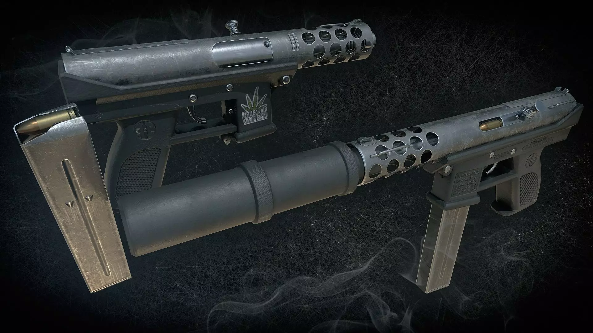 Intratec Tec 9 Low-poly 3D model_0