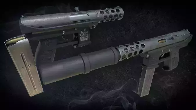 Intratec Tec 9 Low-poly 3D model