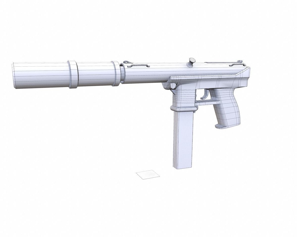 Intratec Tec 9 Low-poly 3D model_23