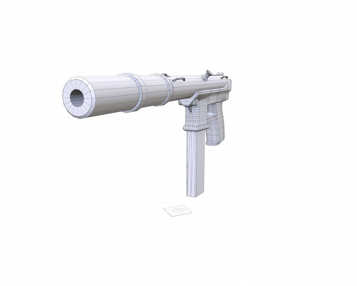 Intratec Tec 9 Low-poly 3D model_20