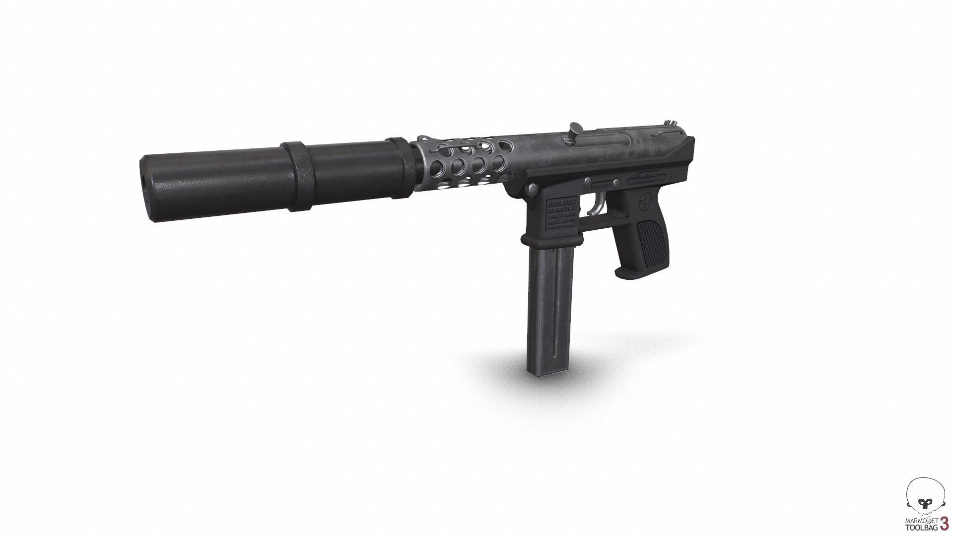 Intratec Tec 9 Low-poly 3D model_15