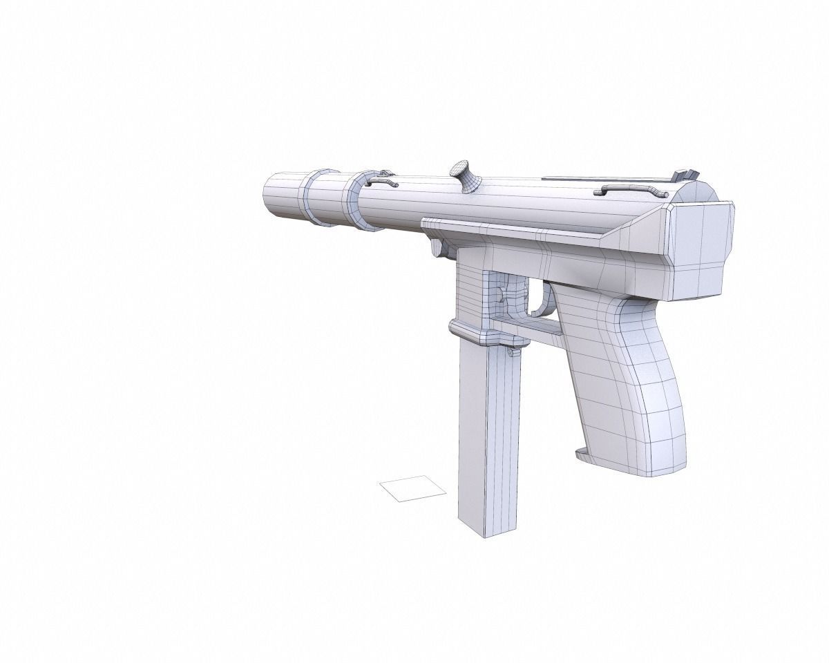 Intratec Tec 9 Low-poly 3D model_21