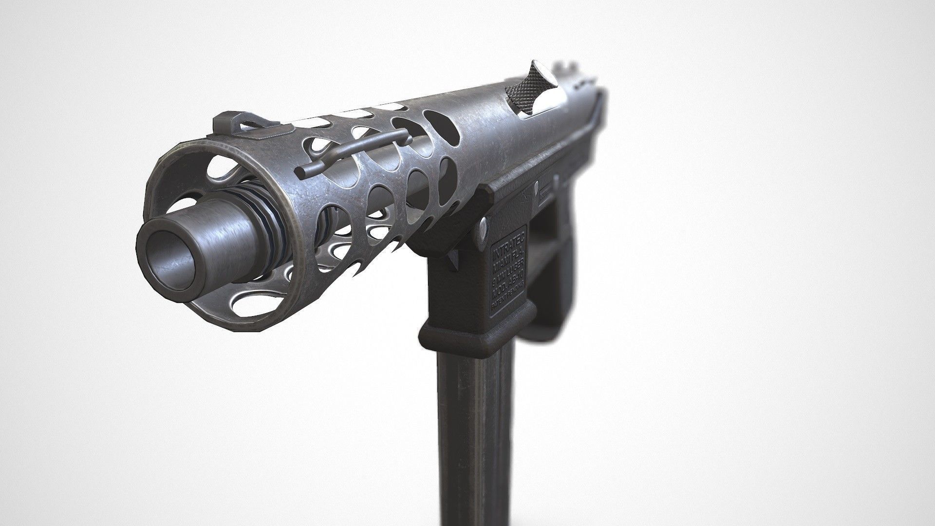 Intratec Tec 9 Low-poly 3D model_6