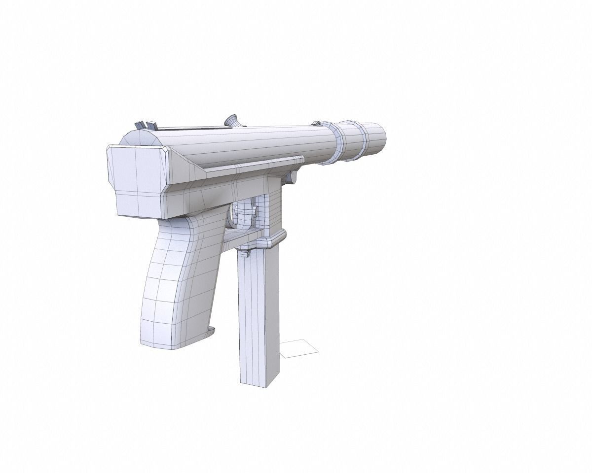 Intratec Tec 9 Low-poly 3D model_25