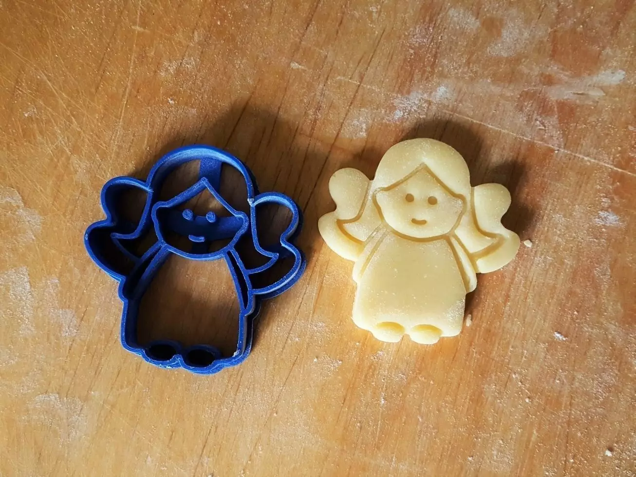Angel cookie cutter version 2 3D print model_0