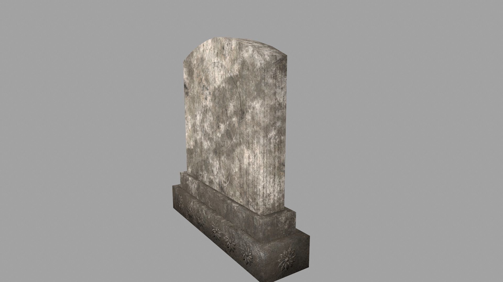 tombstone set gravestone with cross Low-poly 3D model_28