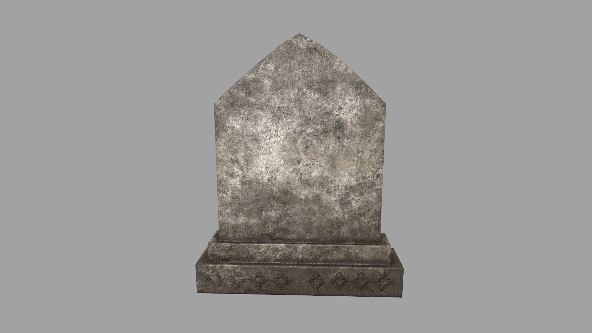 tombstone set gravestone with cross Low-poly 3D model_31