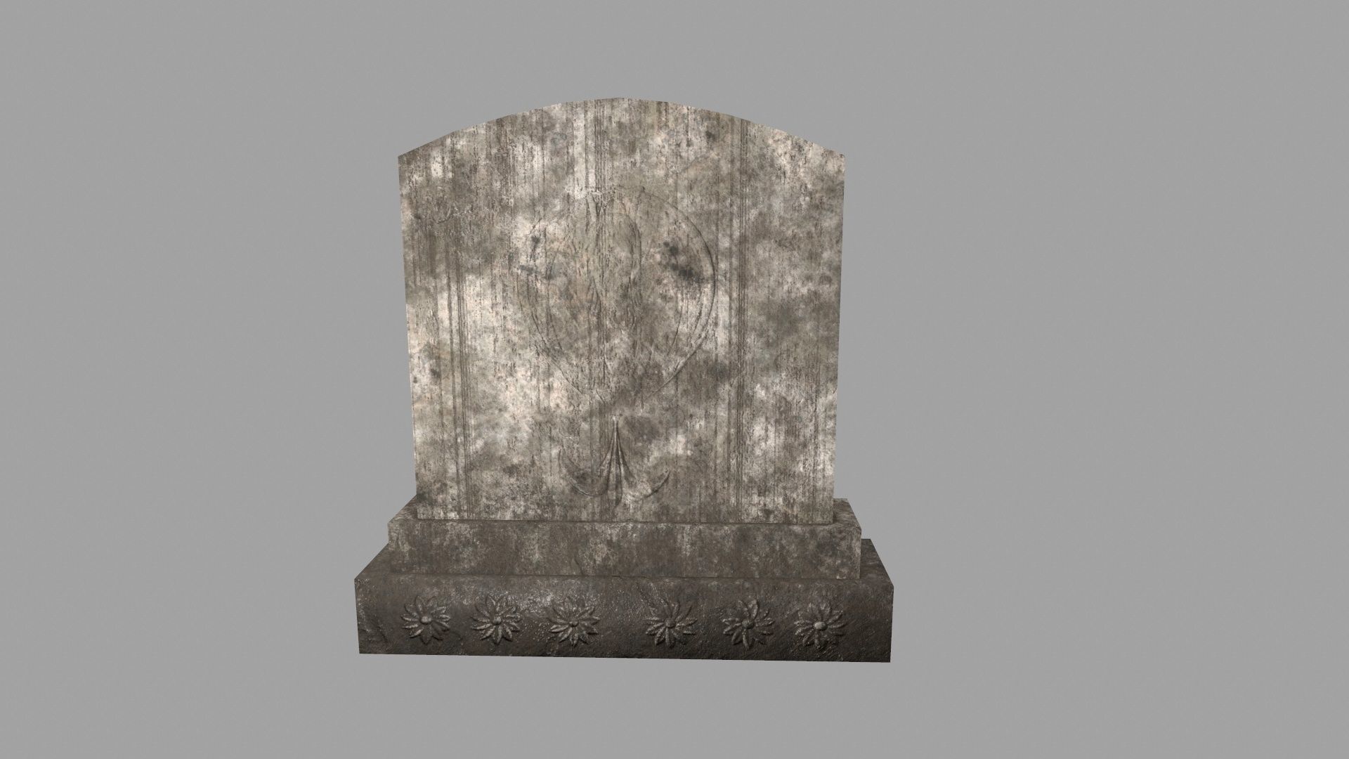 tombstone set gravestone with cross Low-poly 3D model_27