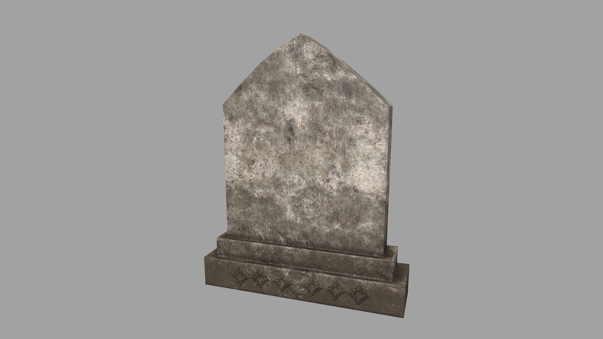 tombstone set gravestone with cross Low-poly 3D model_33