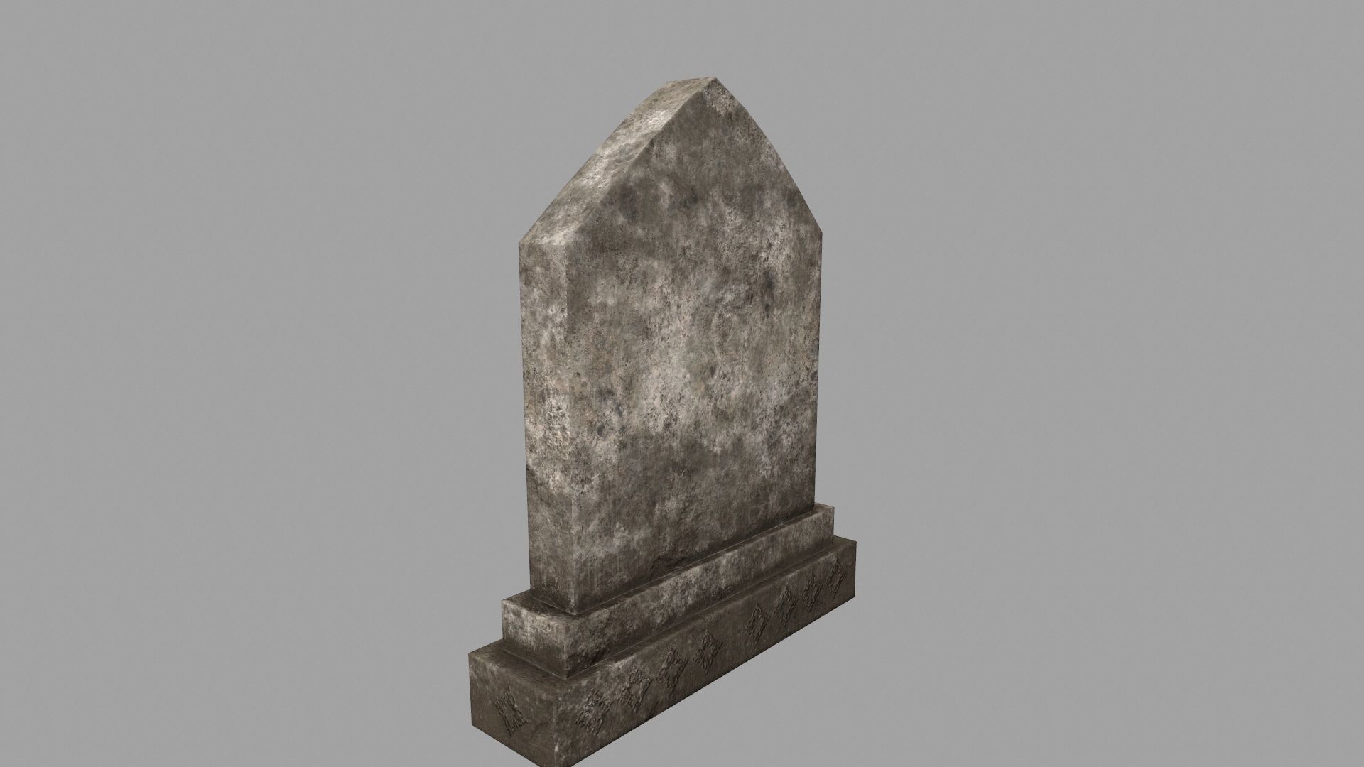 tombstone set gravestone with cross Low-poly 3D model_32