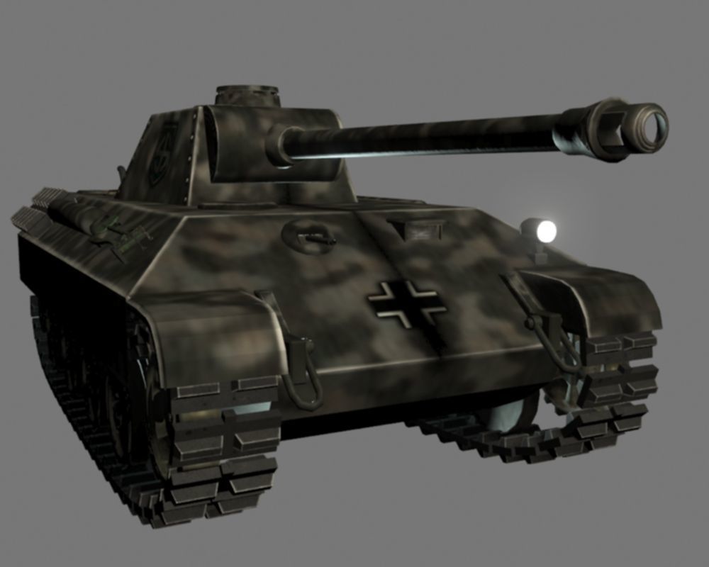 german tank panther ww2 Low-poly 3D model_22