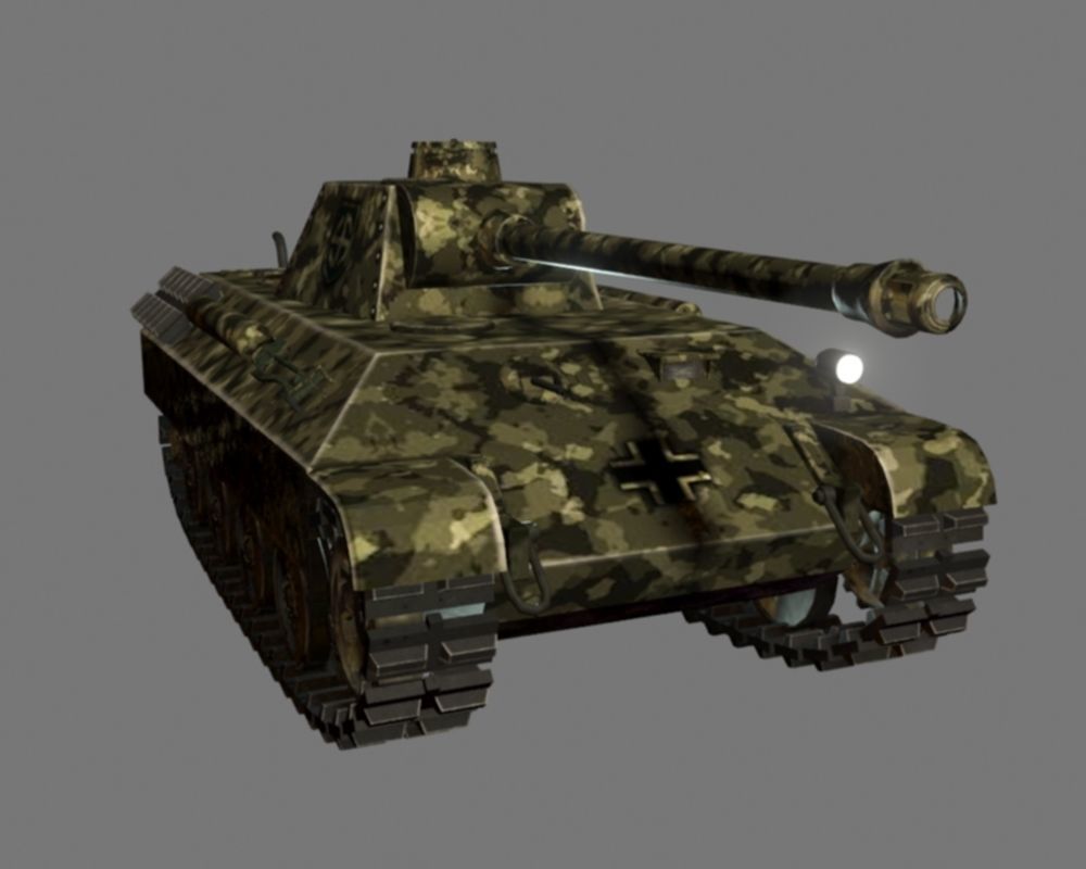 german tank panther ww2 Low-poly 3D model_14